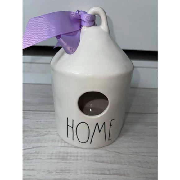 Rae Dunn Artisan Collection WHITE Round HOME Birdhouse NEW - Picture 2 of 3
